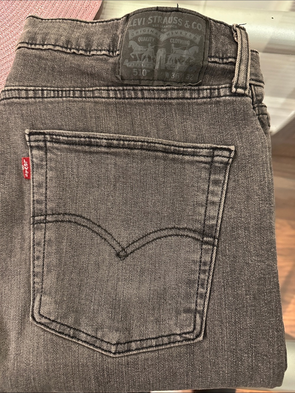 Levi's Men's Slim Straight Jeans in Faded Black-Grey